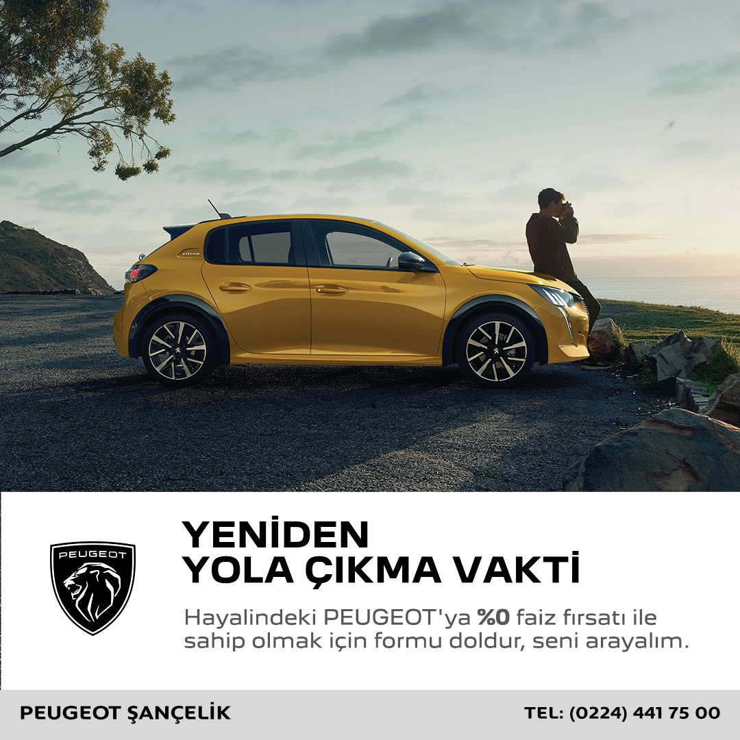Yeniden Yola Çıkma Vakti

Hayalindeki Peugeot’ya %0 faiz fırsatı ile sahip olmak için formu doldur, seni arayalım. 

detaylı bilgi için: 0224 441 7500
Şançelik Plaza İzmir Yolu 5.Km'de
#peugeot #otomobil #şançelik #bursa #auto #otomotiv
