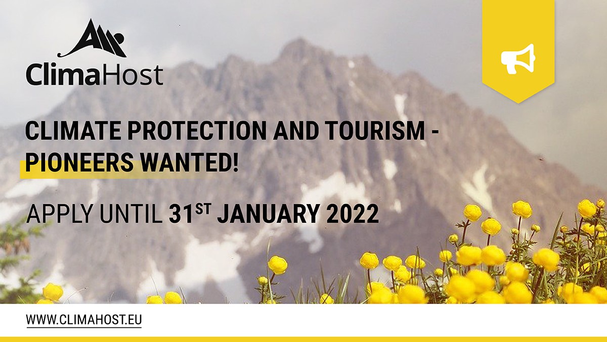 alpconv's tweet photo. ❗️ Extended deadline: Alpine accommodation establishments with exemplary #ClimateProtection measures can still apply for the #ClimaHost competition until 31 January!

ℹ️ https://t.co/GcvhOp7M6j https://t.co/DWfE30Wuj9