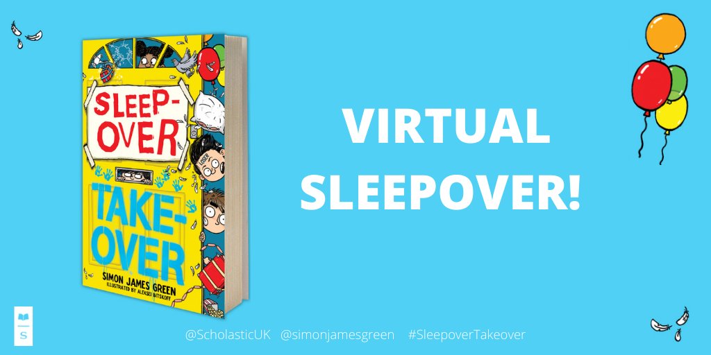 scholasticuk's tweet photo. Join us this evening for a virtual sleepover - all inspired by @simonjamesgreen's brand new hilarious sleepover mystery!
There'll be avatars, inspiration for your own sleepover, games, your essential sleepover activity pack, plus a competition!
#SleepoverTakeover https://t.co/rzue6Bua3i