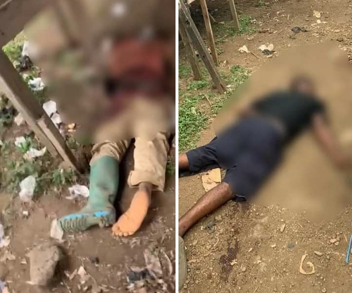 Relindisambo2's tweet photo. Two lifeless bodies are currently lying under market tables at Bwitingi-Buea central market after the shooting that took place this morning.
 #Cameroon https://t.co/nU3UhhzXs7