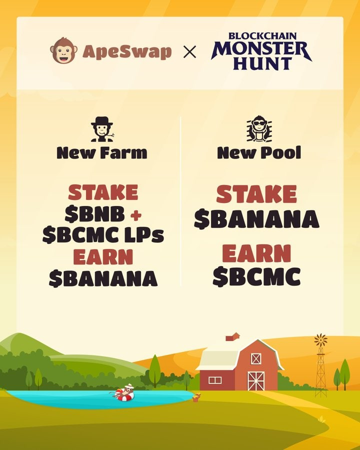 FLS_News_1's tweet photo. 🌿 @bcmhunt $BCMC has been listed on @ape_swap

🌿 #BlockchainMonsterHunt is a multi-chain game that runs entirely on the blockchain itself.

🌿Users can Stake $BCMC-BNB Ape LP to earn $BANANA

🌿Users can Stake $BANANA to earn $BCMC

🔽INFO
https://t.co/LoisvZGQc8

#FLS https://t.co/7pwaWrZSNu