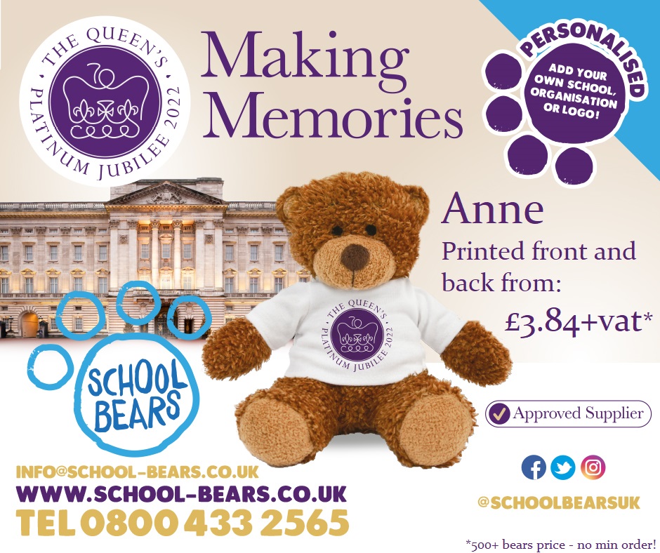 Celebrate the Queen's Platinum Jubilee with a personalised teddy bear. school-bears.co.uk/.../queens-pla…
#pta #school #schoolbearsuk #queensjubilee #platinumjubilee