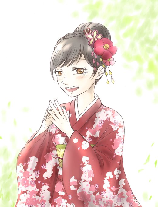 振袖のtwitterイラスト検索結果