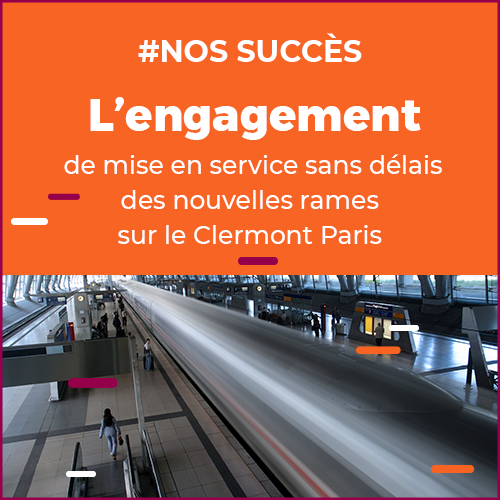 Encore un peu de patience avant la mise en service des premières nouvelles rames de train entre Clermont et Paris ! Nous suivons le chantier et avons hâte de les voir arriver ! 🚄