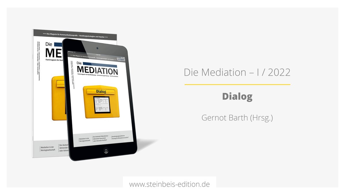NEU <a href="/Die_Mediation/">Die Mediation</a> Dialoge, bei denen ein Konflikt im Mittelpunkt des Gesprächs steht, sind kein einfaches Unterfangen: Der eine wird laut, der andere leise, einige fühlen sich angegriffen, manche wiederum ziehen alle Register, um sich selbst zu behaupten. bit.ly/3HX1zbj