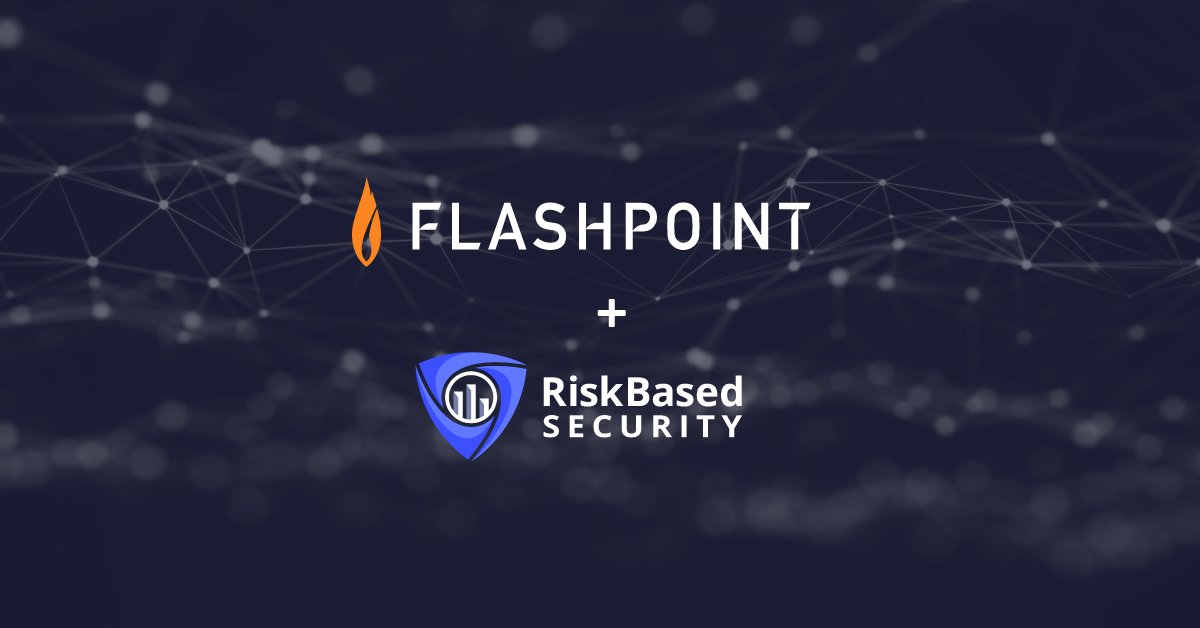 RiskBased's tweet image. Risk Based Security is joining forces with @FlashpointIntel. Together, we are excited to provide organizations with near real-time visibility into the threats and vulnerabilities affecting them or their industry: bit.ly/3nDouB1