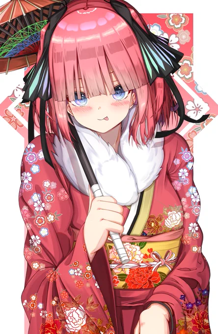 今年初イラスト!
晴れ着姿の二乃ちゃんです!
#五等分の花嫁 #中野二乃 #イラスト 