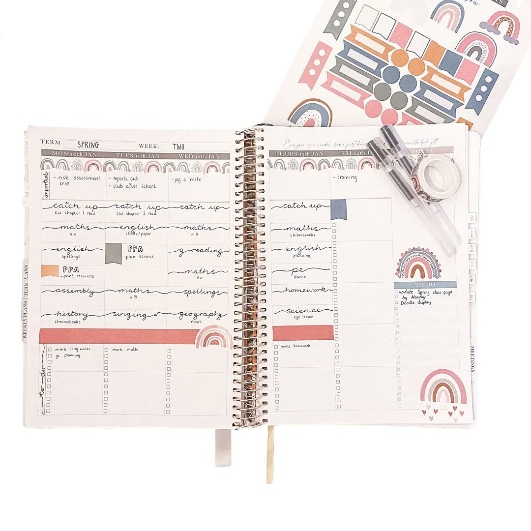 TPositiveTC's tweet photo. Our Rainbow Plan With Me Pack brought to you by @yearthreeandme over on Instagram. https://t.co/w8ZprW1wVh Packs contain an A4 planner sticker sheet, washi tape and 5 design sheets all exclusive to the Plan With Me Packs #TPTCPlanWithMe #PlannerAccessories #HappyPlaceForTeachers https://t.co/54ShTiKKu4
