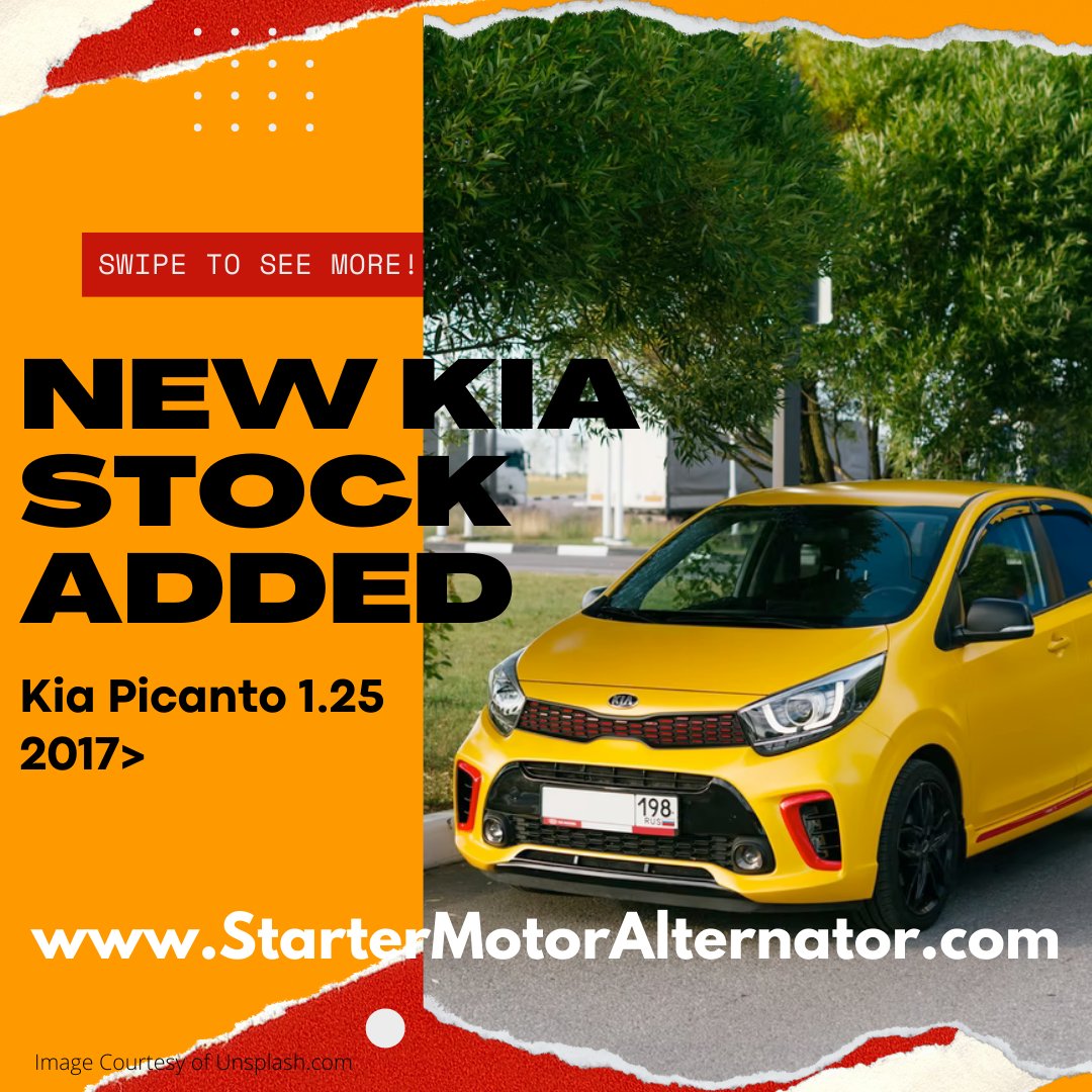 StartAlternator's tweet photo. 🚨NEW KIA STOCK ADDED🚨

Alternator: XIG1576
Fits: Kia Picanto 1.25 2017>
🛒 Available here: https://t.co/nJV86WUgEk

🌎 International Shipping

🛠️ All our new and remanufactured parts come with a 2 Year Warranty. 
#kia #picanto #alternator https://t.co/bvKfnVLW7k