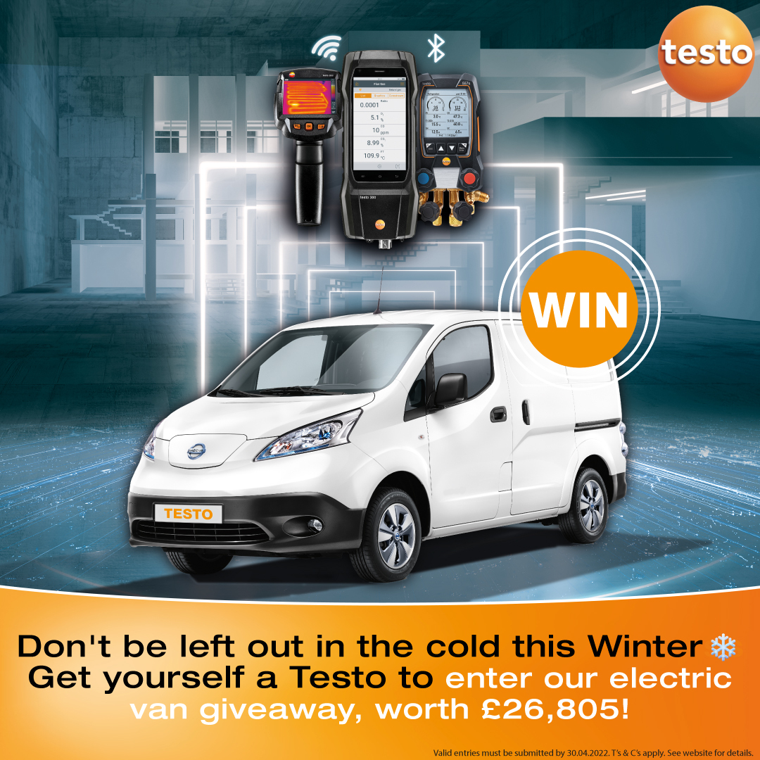 🚐 For a chance to win a FREE Nissan Electric Van with testo! From 06.01.22 purchase any selected testo flue gas analyser, digital manifold or thermal imaging camera and register online before 30.04.22 to enter: testo.com/en-UK/free-van

#testo #hvac