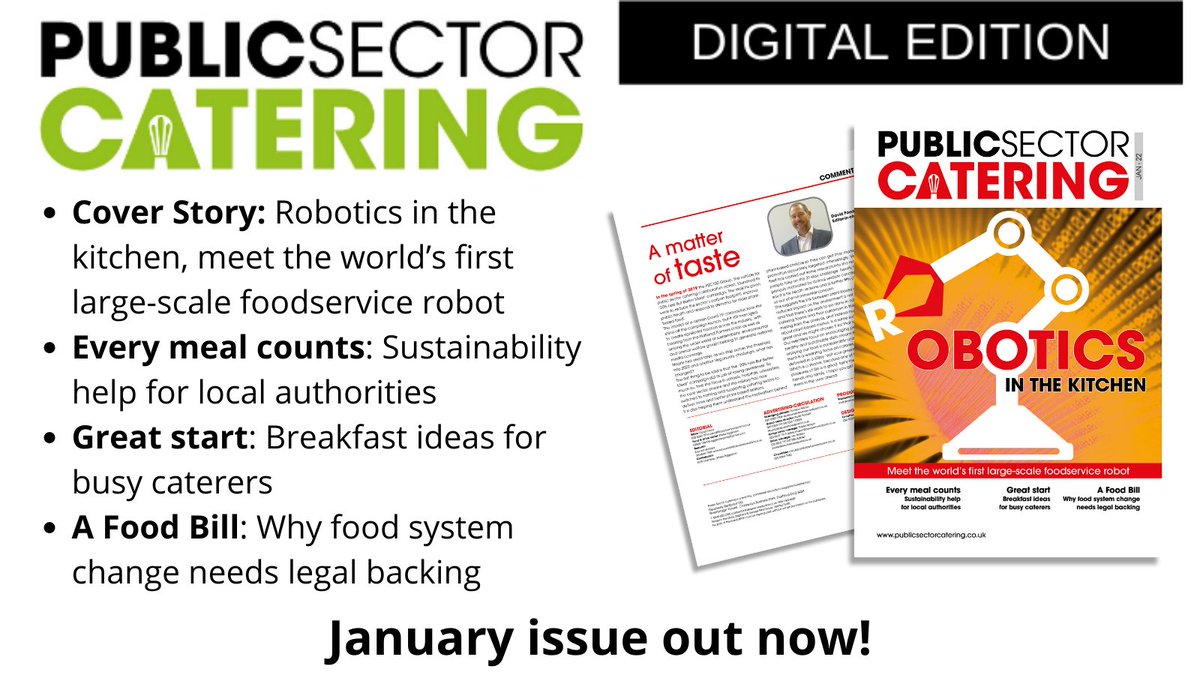 January issue out now!

🤖Meet the world's 1st large scale #foodservice robot at <a href="/Ocado/">Ocado</a>'s HQ - pg24

🍴#PSCExpo latest - Dr Rupy, <a href="/doctors_kitchen/">Dr Rupy Aujla</a> founder joins line-up, pg18

✏️<a href="/food_strategy/">National Food Strategy</a> - why the food system needs legal  
backing, pg19

Read more: bit.ly/PSCMagazine