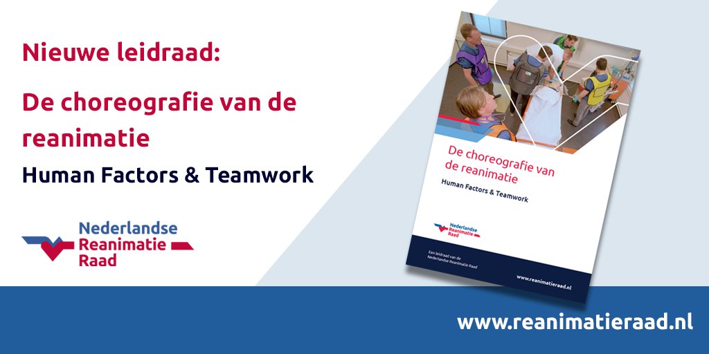 Reanimatieraad's tweet photo. DOWNLOAD DE LEIDRAAD EN INSCHRIJVEN WEBINAR
De choreografie van de reanimatie – Human Factors &amp; Teamwork
Lees meer: https://t.co/jyB7eedI8S
#reanimatie #humanfactors #teamwork #menselijkefactoren #leidraad https://t.co/UeIwClCzNV