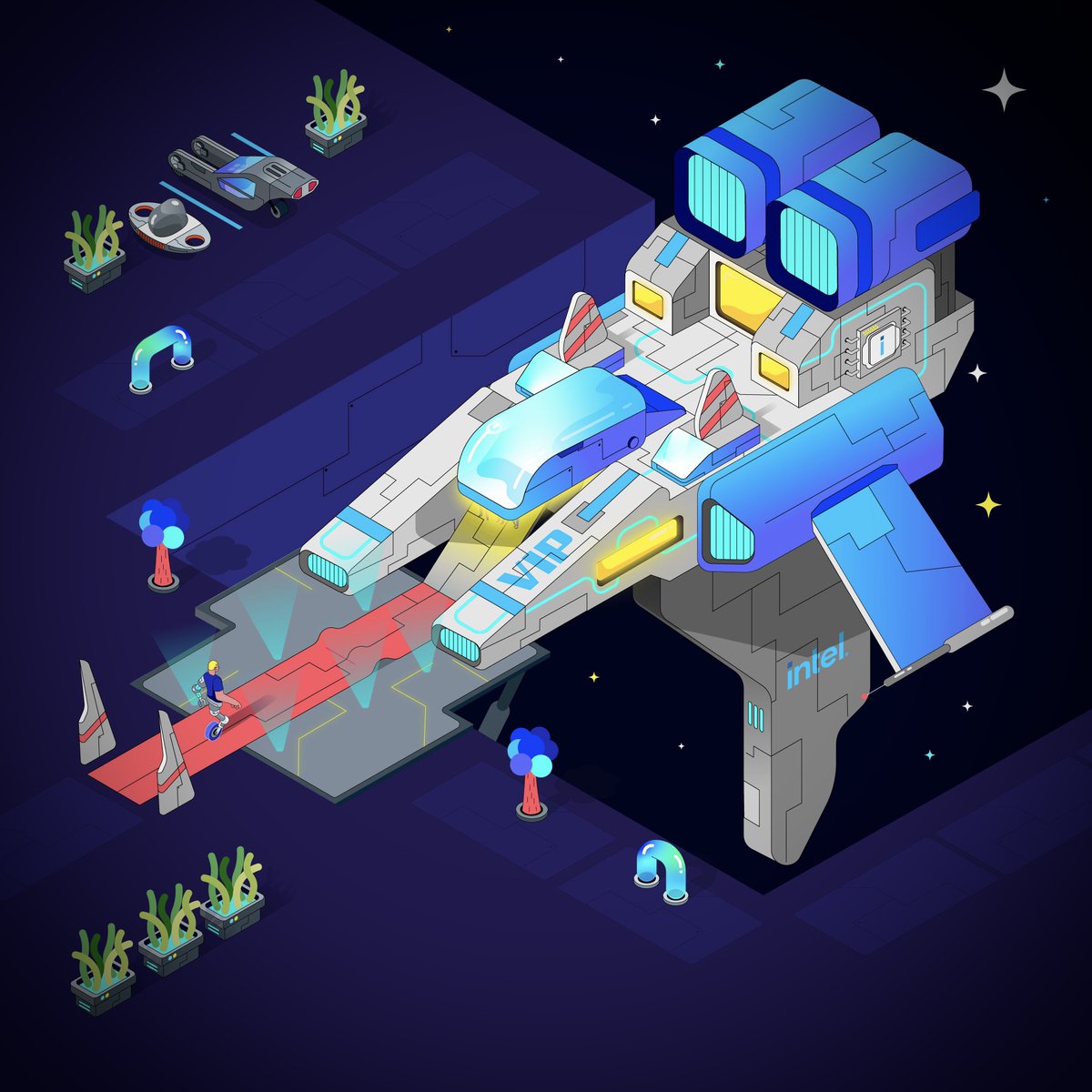 toujours pour le festival Intel Gaming grandfestivalgaming.com, le vaisseau des VIPs. pour <a href="/IntelFrance/">Intel France</a>