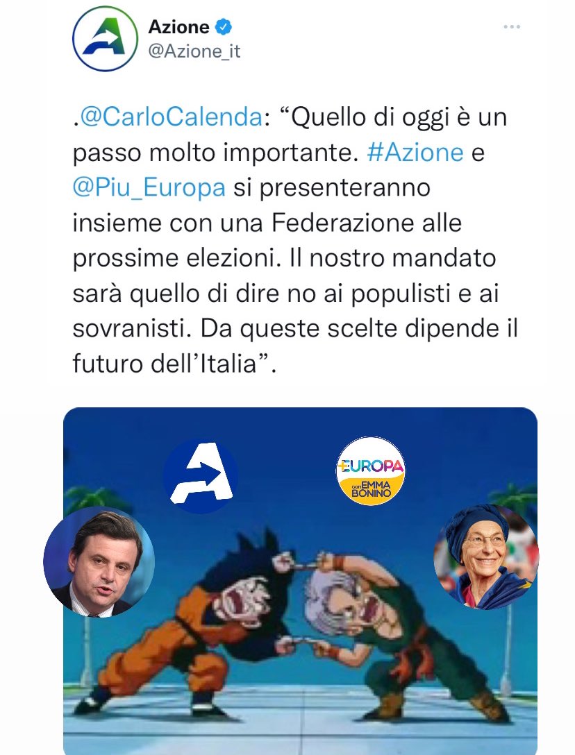 CinoValentina's tweet photo. Novità #azione #calenda #PiuEuropa #bonino https://t.co/FzBpPvNAgl