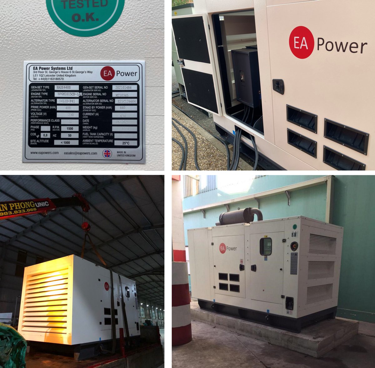 EAPowerSystems's tweet photo. Built in the UK and rigorously tested, our 440 kVA Deutz Engine powered EA Power Diesel Generator arrived at its final destination in Vietnam and has been successfully installed. We're thankful to all our partners for their cooperation throughout this fruitful journey. #EAPower https://t.co/VoxLOMuGCw