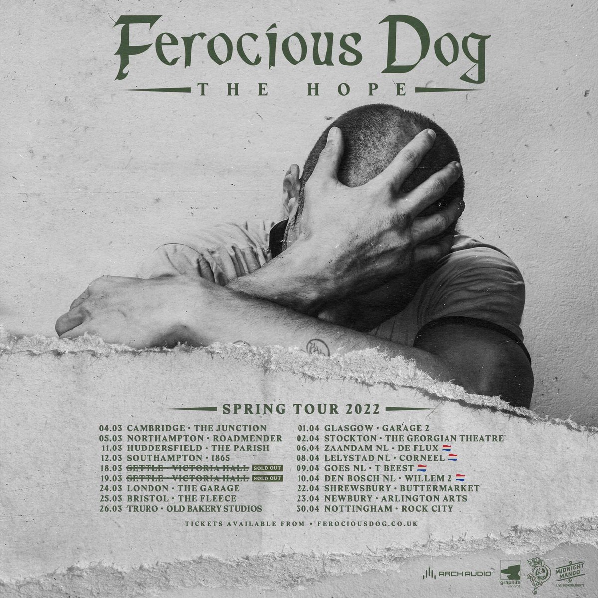 U.K. and Netherlands tour is now on sale! <a href="/FerociousDog/">Ferocious Dog</a>