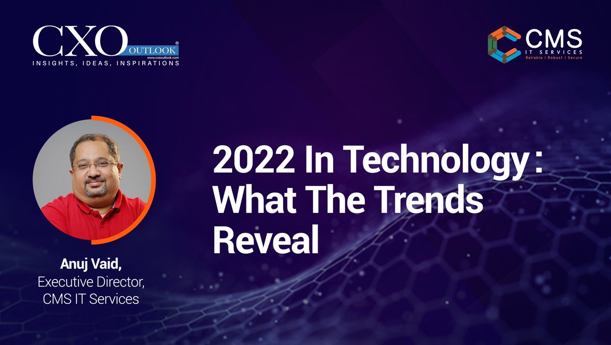 Consumers have rapidly adopted new technology and CEO's are constantly focusing on elevating the digital experience for users.

Read More: cxooutlook.com/2022-in-techno…

#technology #tech #innovation #digitization #digital #2022trends #TechnologyTrends #cxo #ceo