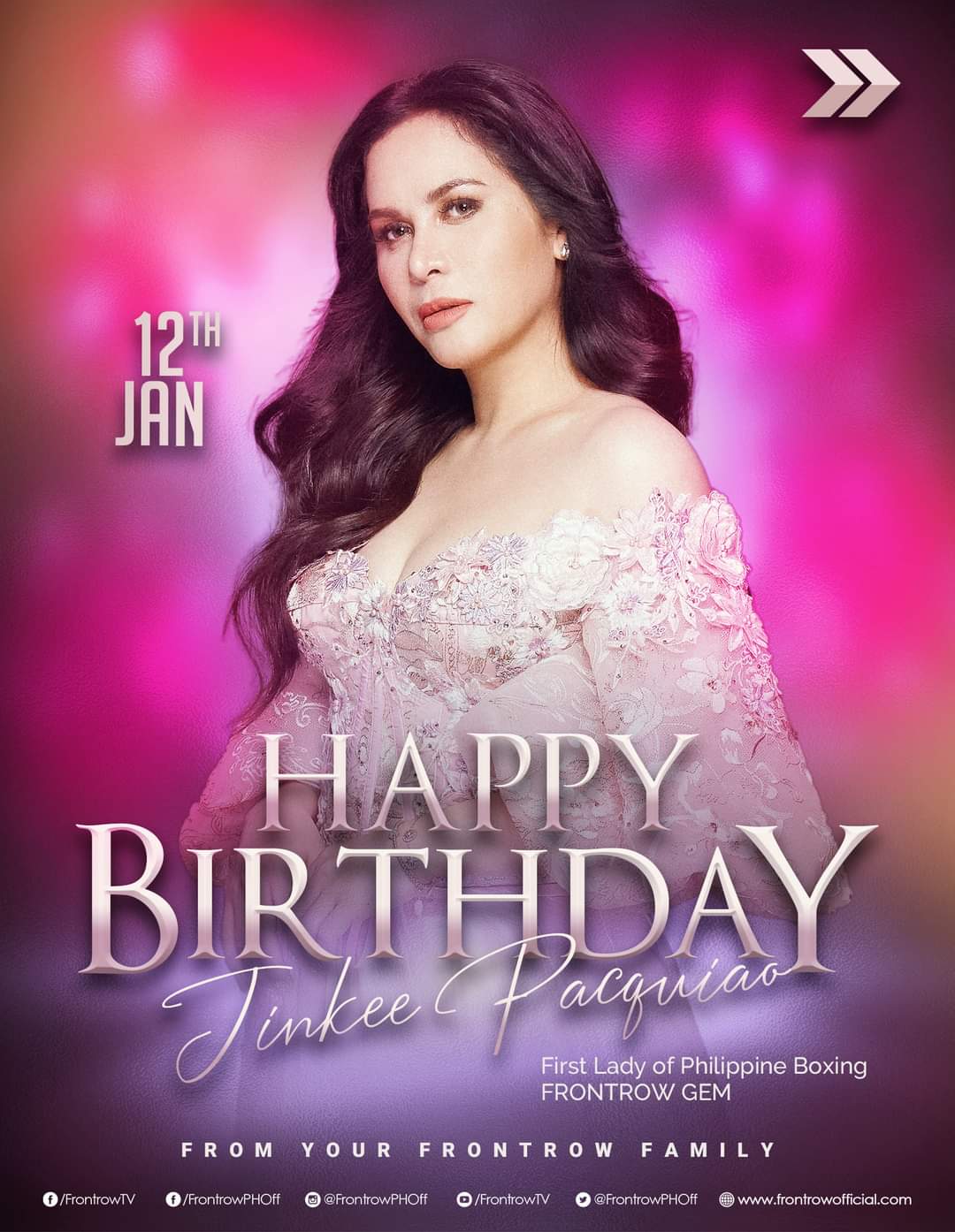 HAPPY BIRTHDAY to the one and only First Lady of Philippine Boxing and Ms. Jinkee Pacquiao  