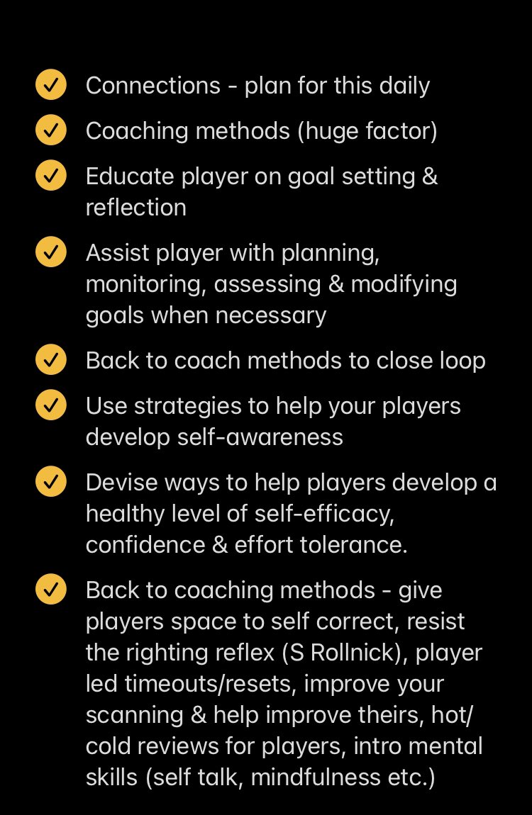 Twitter help - looking to connect with coaches/others who do this to deepen my understanding; 

HOW to coach while cultivating self-regulated learning in athletes. 

Some personal thoughts…