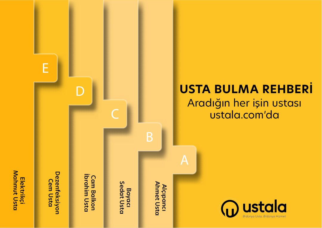 Ustala.com’a ücretsiz üye olun Usta Bulma Rehberiniz elinizin altında bulunsun. Üstelik komisyon yok!

#Ustalacom #Dekorasyon #DekorasyonÖnerileri #UstaAra #UstaBul #Tamirat #Tadilat #Tavan #GeriTavan