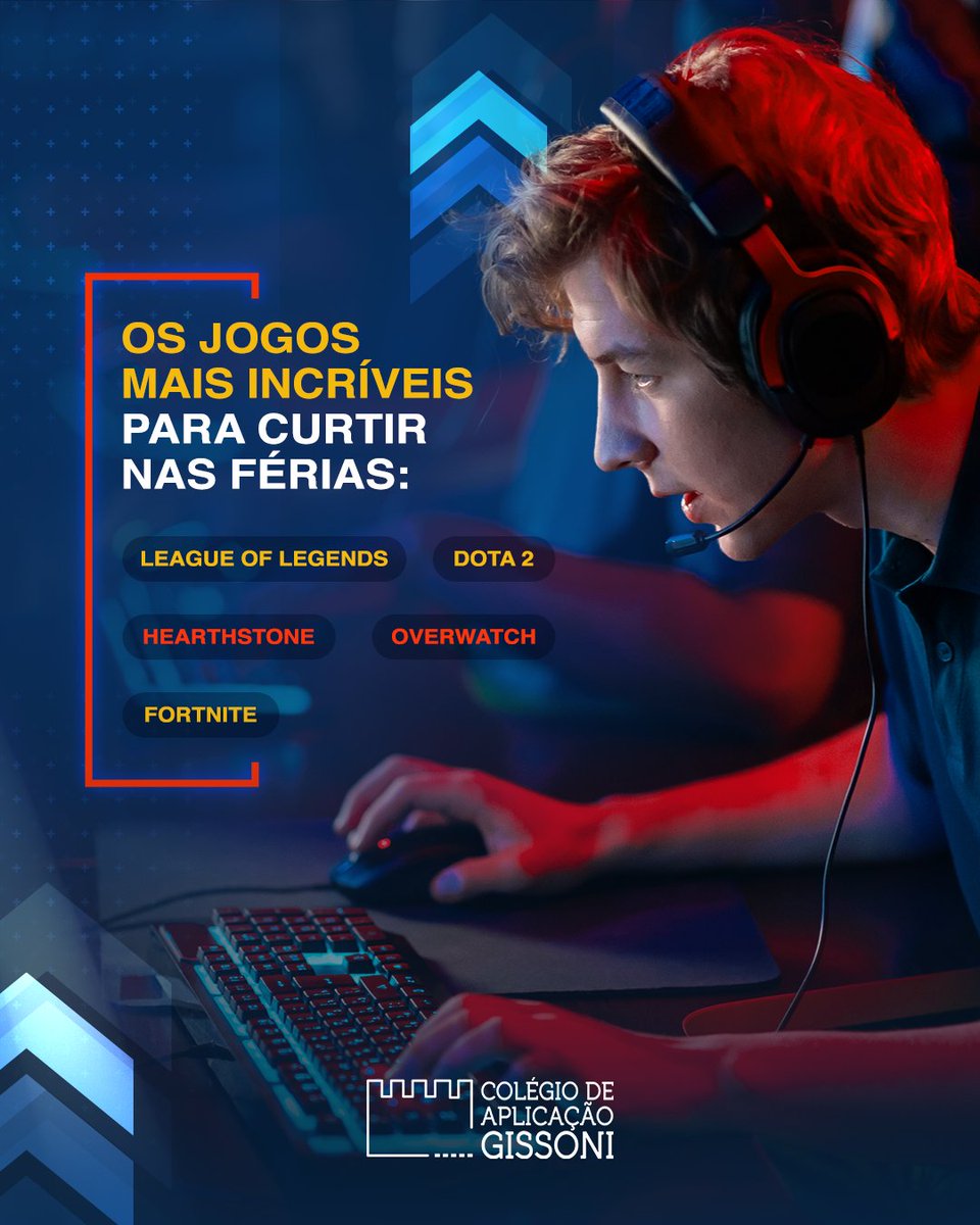 A gente sabe que muitos de vocês aproveitam as férias para colocar as habilidades em dia!

Já joga algum desses? 

#GissoniGamer #ColégioGissoni #MatrículasAbertas #EnsinoMédio #EnsinoTécnico