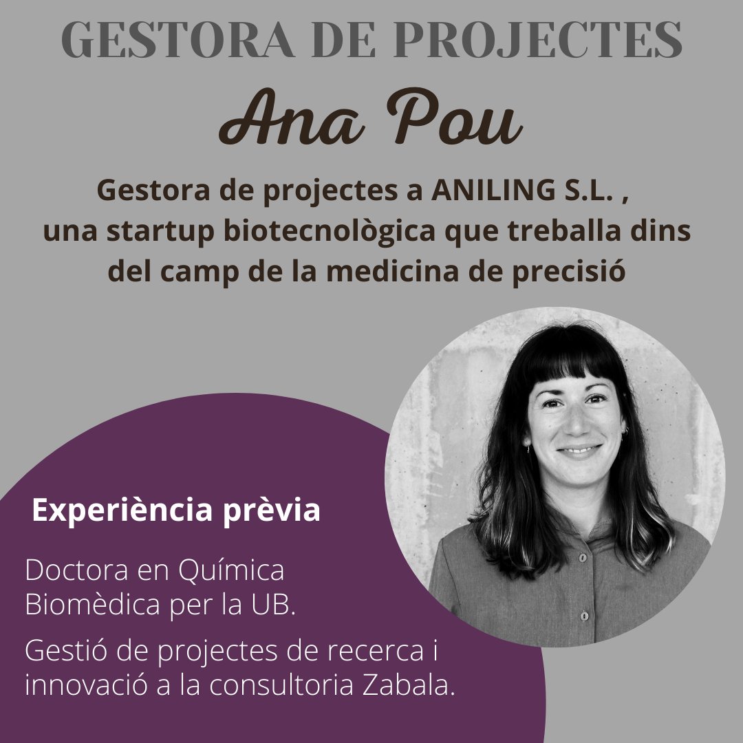 Scicomm_Uvic's tweet photo. Seguim amb la gestió de projectes de la mà de l’Ana Pou.
L’Ana treballa a #Aniling, una startup biotecnològica creada dins l'@GTRecerca per tal d'explotar els resultats d'un nou descobriment patentat. La innovació s'engloba dins del camp de la medicina de precisió🧬 https://t.co/BcJN2QRJGk