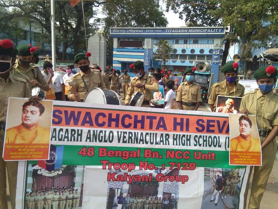 rajranju27's tweet photo. Contribution by 48 NCC BN On behalf of Kalyani Group  of West Bengal and Sikkim Directorate towards National youth day celebration on 12 Jan 2021. https://t.co/8sYj8IU6rj