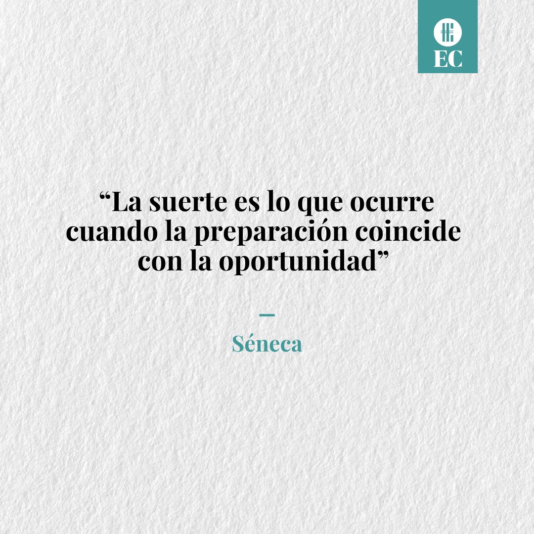 FRASE DEL DÍA
 “La suerte es lo que ocurre cuando la preparación coincide con la oportunidad” -Séneca