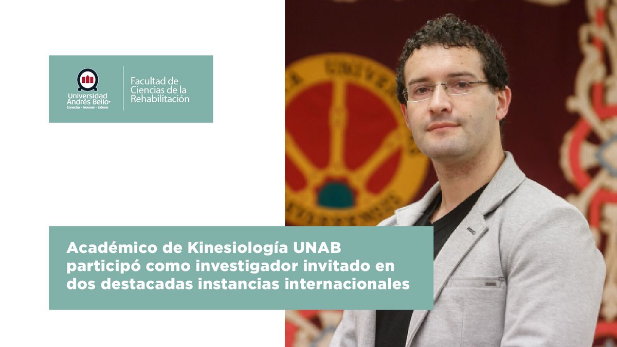 U. Andrés Bello (@uandresbello) on Twitter photo El Dr. Rodrigo Ramírez-Campillo, investigador del Laboratorio de Ciencias del Ejercicio y la #RehabilitaciónUNAB, quien participó impartiendo docencia y como Key Speaker en importantes congresos de Portugal y Túnez, respectivamente.😉👏
Más info 👉📲 bit.ly/3zJ0ukH El Dr. Rodrigo Ramírez-Campillo, investigador del Laboratorio de Ciencias del Ejercicio y la #RehabilitaciónUNAB, quien participó impartiendo docencia y como Key Speaker en importantes congresos de Portugal y Túnez, respectivamente.😉👏
Más info 👉📲 bit.ly/3zJ0ukH