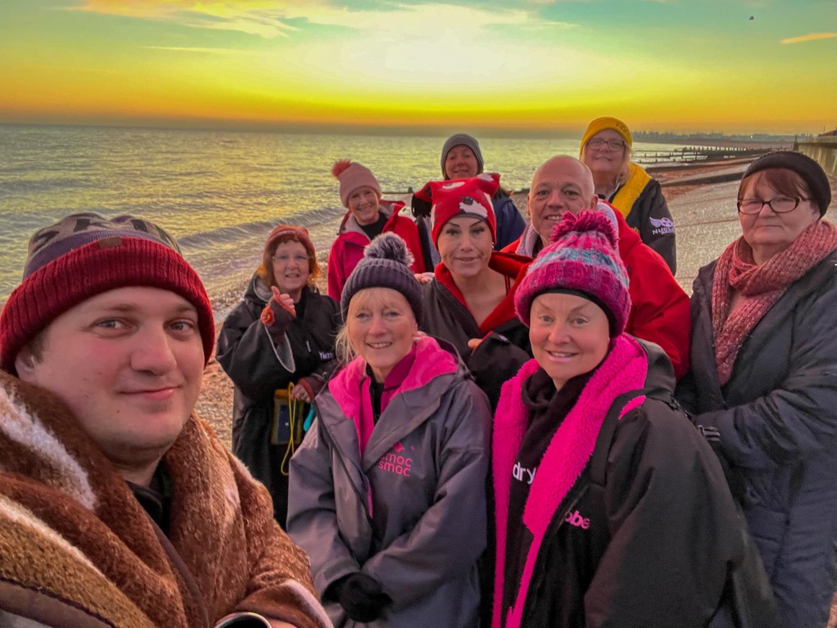 After a Fabulous Chill Sunrise Swim on our local beach with friends and fellow #bluetits I’m having an enforced rest due to pulling a muscle in my back a few days ago, what better view to rest and recuperate