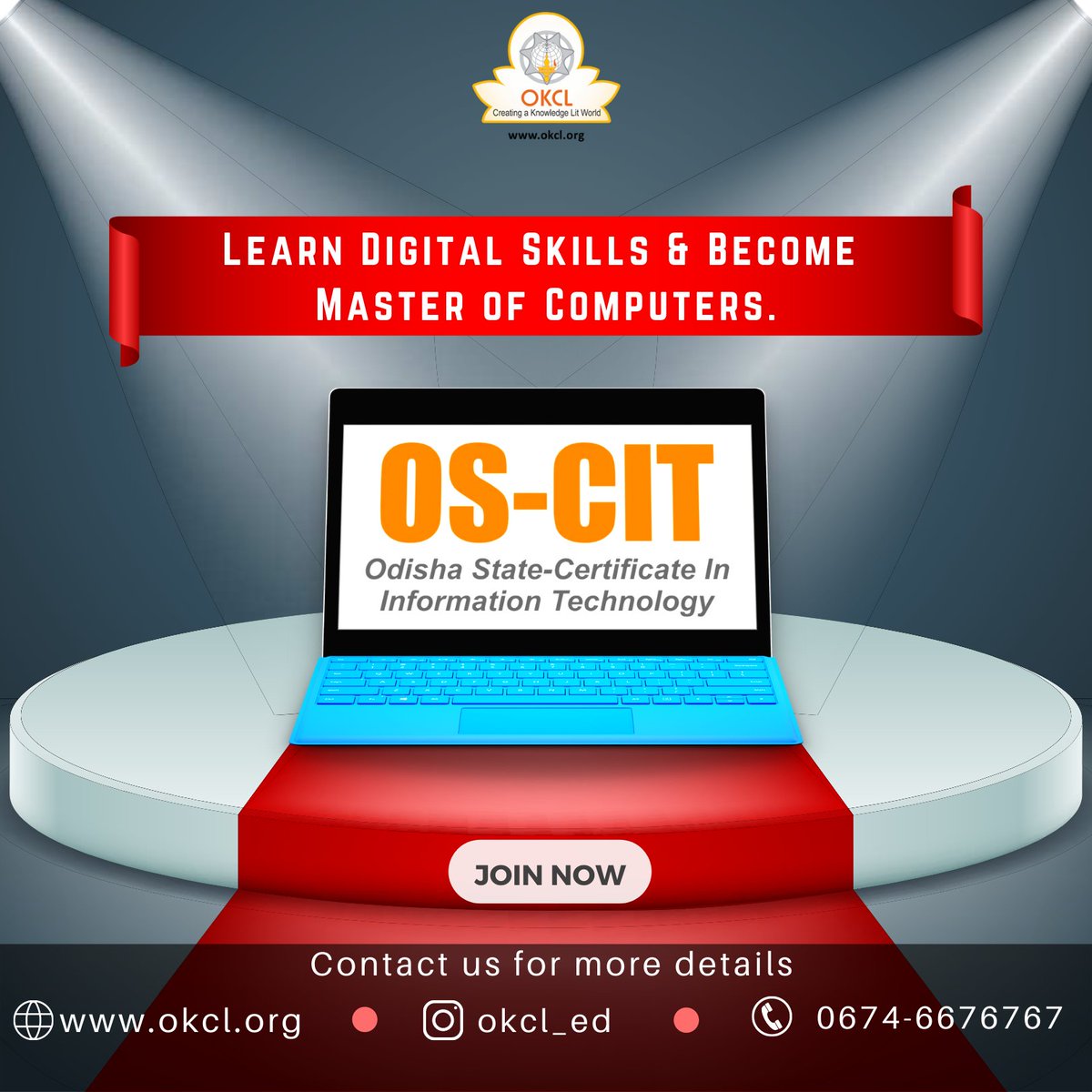 odisha_okcl's tweet photo. Odisha State Certificate in Information Technology (OS-CIT ) is the stepping stone to your career.
For more details visit our official website today.
THE LINK IS IN OUR BIO!
Do follow @okcl_ed for your daily dose of knowledge updates.
#okcl #oscit #letsknowmore https://t.co/TEcIxZ0m6X