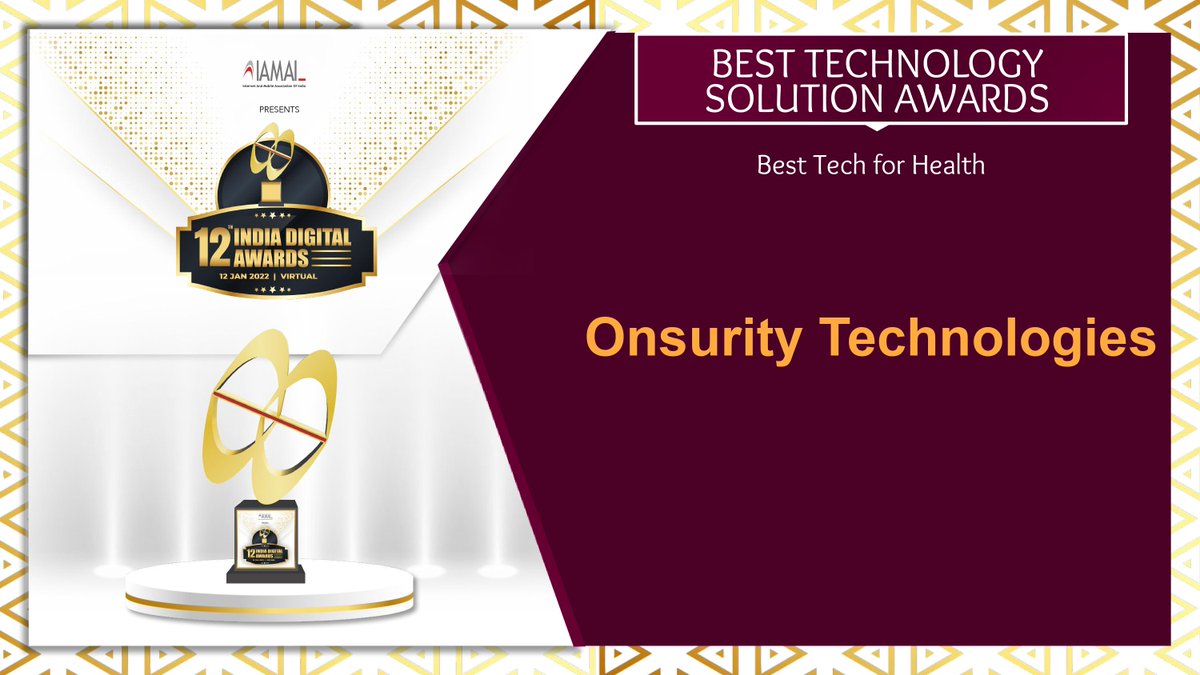IAMAIForum's tweet photo. Let's award those creative minds who address our concerns with their effective solutions in the Best Technology Solution Awards category. The shining trophy for 'Best Tech for Health' goes to: @onsurity
Heartfelt Congratulations to you! https://t.co/IAWRTvMAuP