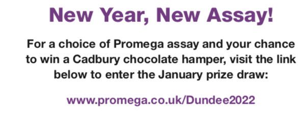 PromegaLaura's tweet photo. 📢Want the chance to try out a @promegauk assay for free? 
All @dundeeuni researchers can enter the "New Year, New Assay" price draw to win a cell based assay and some chocolate!
Fill this form to enter: https://t.co/2LMLLkGMAO
@UoDLifeSciences @UoDOpenResearch @UoDMedicine https://t.co/fwzLVXFuT0