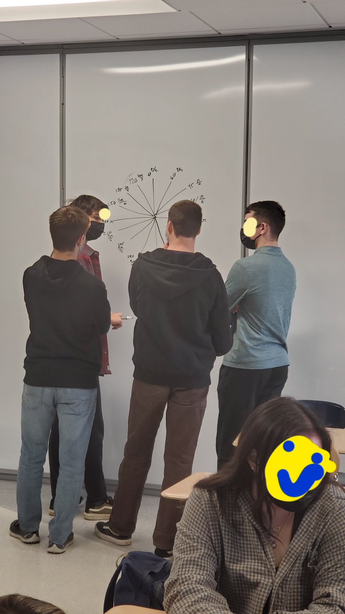 RealMathMom's tweet photo. 2022. When the students start a unit circle discussion unprompted before the bell rings and social distancing alarms are attacking your joy. #mtbos #iteachmath https://t.co/vzdQPBlbYy