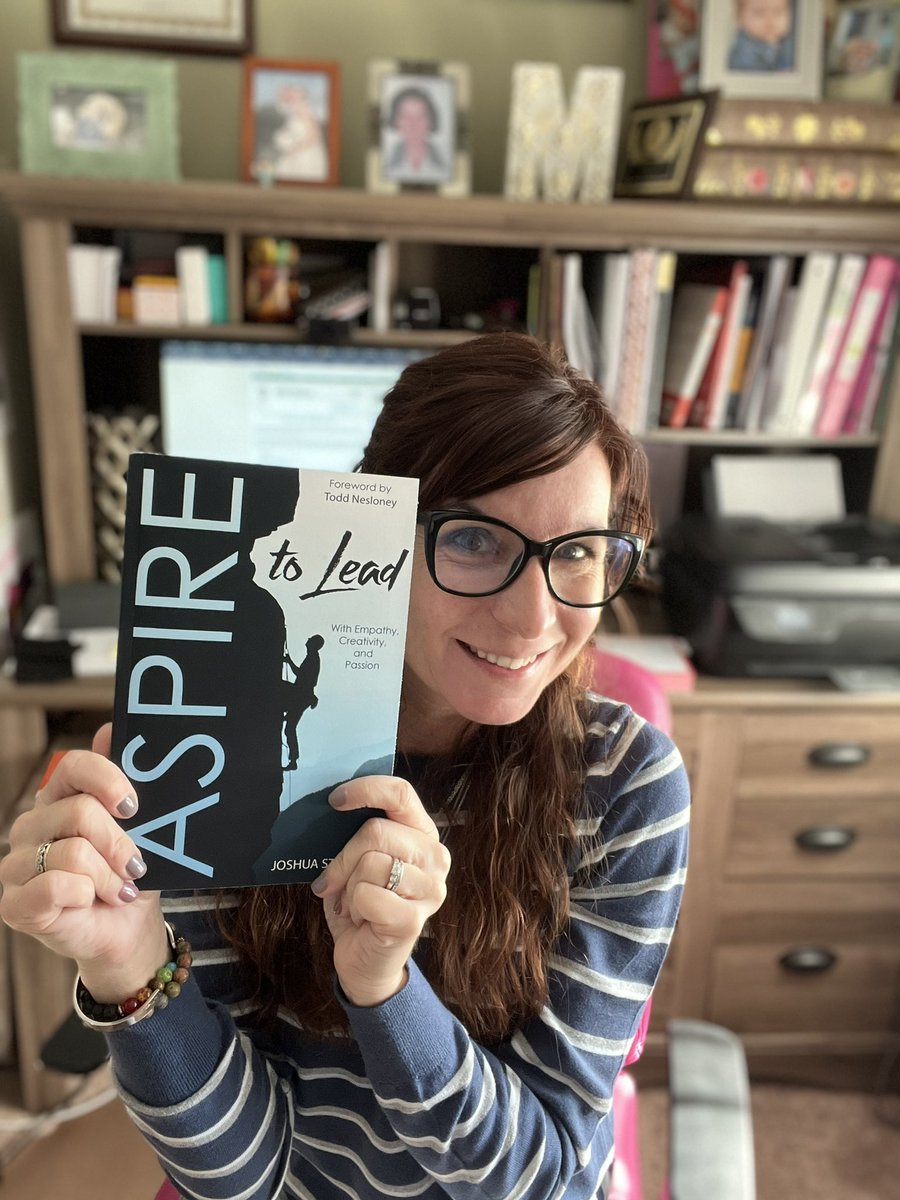 Yay! My signed copy of ASPIRE to Lead w/ Empathy, Creativity, and Passion is in my hands! Thanks @Joshua__Stamper so much for your nice message ☺️. Can’t wait to read and share the knowledge with future leaders. #aspiretolead #everyeducatorisaleader #reachyourgoalsanddreams