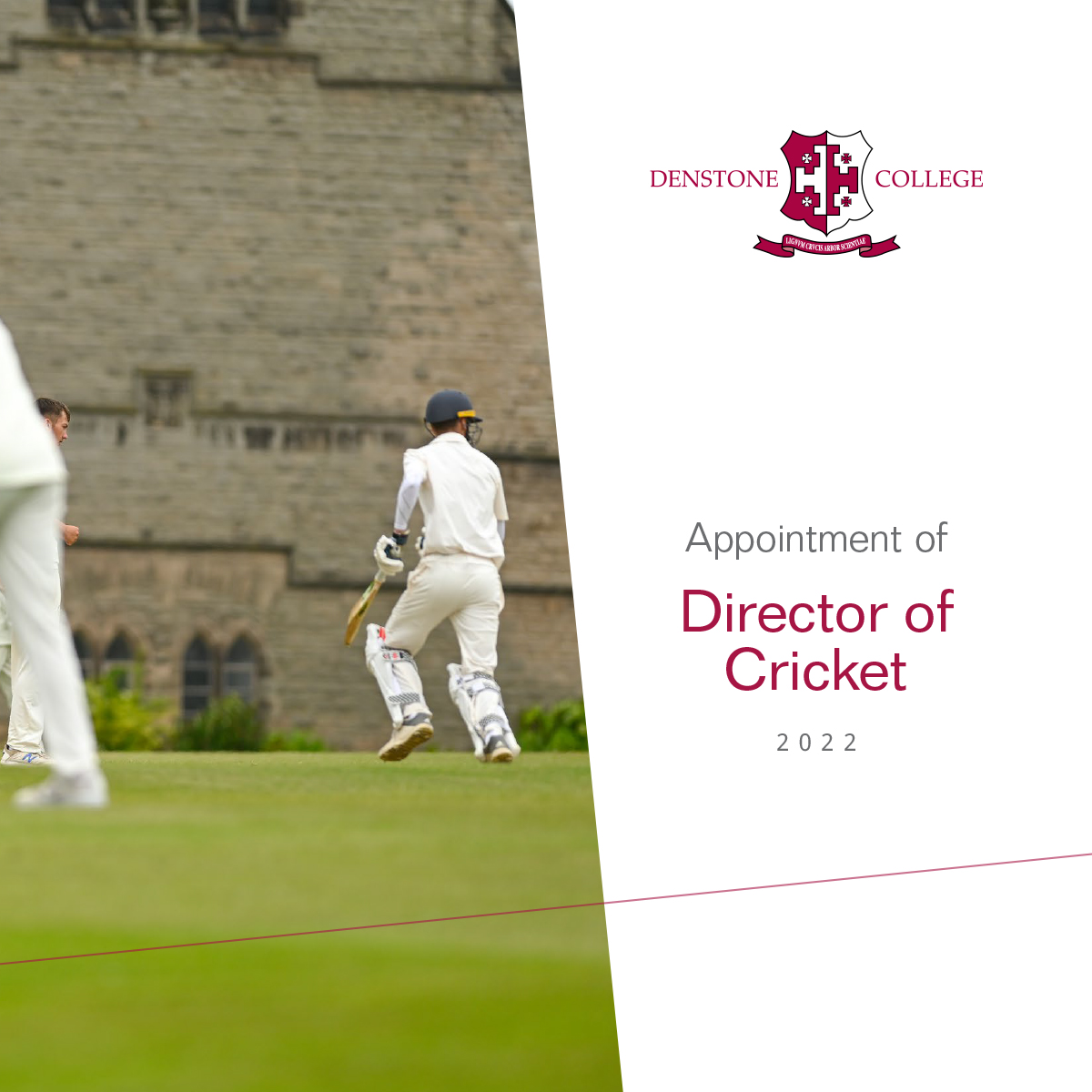We are delighted to be working with @DenstoneCollege to recruit a new Director of Cricket to lead all aspects of Cricket in a thriving, co-educational boarding and day school. See link for more information: independentcoacheducation.co.uk/recruitment/jo…