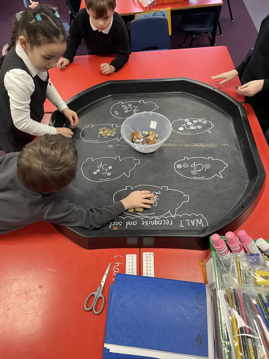 MissAMcCullough's tweet photo. Money Money Money today in room 3 💰 lots of fun recognising a range of coins https://t.co/T7N0MoP6DH