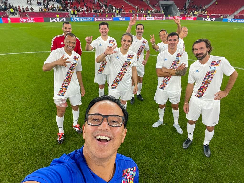 Throwback to the match we place in Qatar back in December 2021. FIFA Arab Legends and FIFA World Legends. We had so much fun at Al Thumama Stadium Thank you @FIFAWorldCup