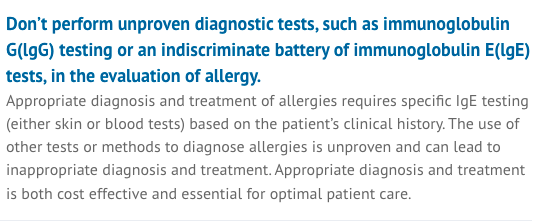 AllergyKidsDoc's tweet photo. Food allergies are diagnosed by taking a careful history detailing reproducible symptoms after every ingestion...THEN consideration of testing.

They are not diagnosed by testing for a bunch of stuff to see what comes back +.

I spend my entire day undoing harm from panel testing https://t.co/0YfnQbFzfe