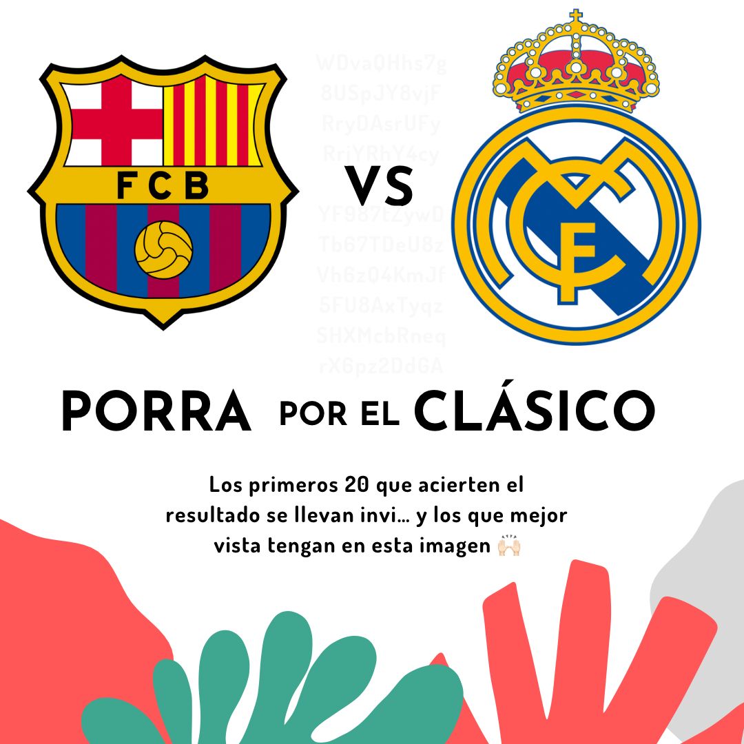 OJO 👀

PORRA CON INVIS POR EL CLÁSICO 

1️⃣ Haz RETWEET 🔄
2️⃣ Responde con el RESULTADO EXACTO 

Los 20 primeros tienen INVI... y algunos avispados también 👀