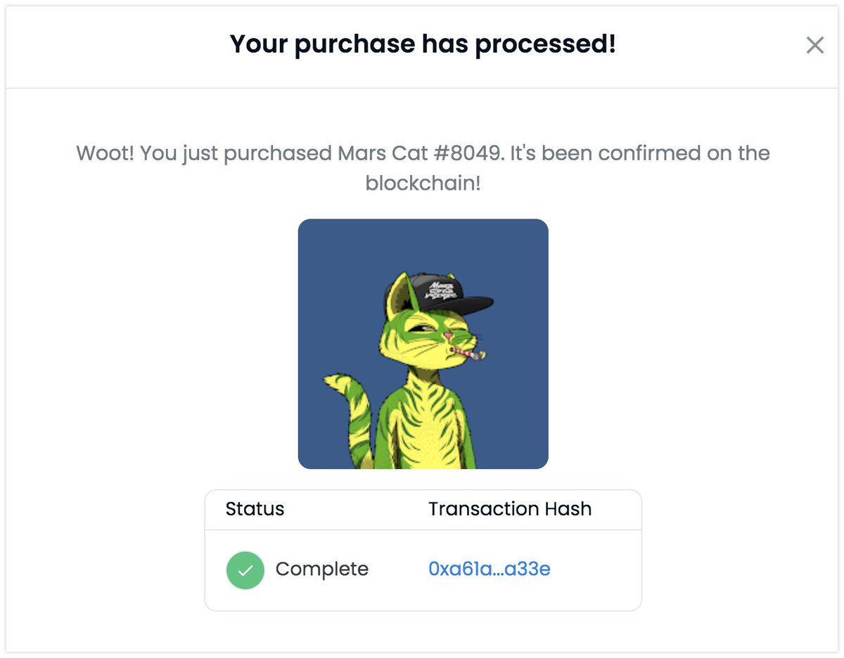 Just purchased this <a href="/MarsCatsVoyage/">Mars Cats Voyage</a> to #giveaway to one lucky Hawt Drops Pass holder! 👀🔥

🚨 If you don't have a pass tag three frens and you could be selected to receive one for free ❤️

#NFTGiveaway #nftart #NFTs #NFTGiveaways #MCV #MarsCatsVoyage #wenmars #hawtdrops