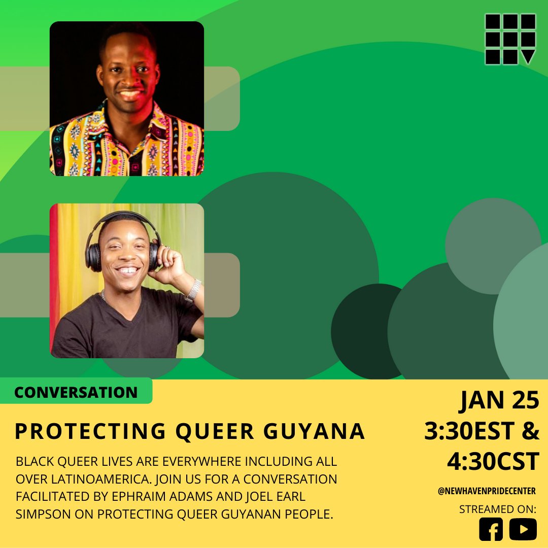 NewHavenPride's tweet photo. Join us for our first panel of 2022! 

Part of our goals for our upcoming Queer Caribbean programming series is to amplify the leading voices in the fight for dignity and equality.

Read more: https://t.co/dVZmaaWnKU

#newhavenpridecenter #queercaribbean https://t.co/MqpcFJIZXC