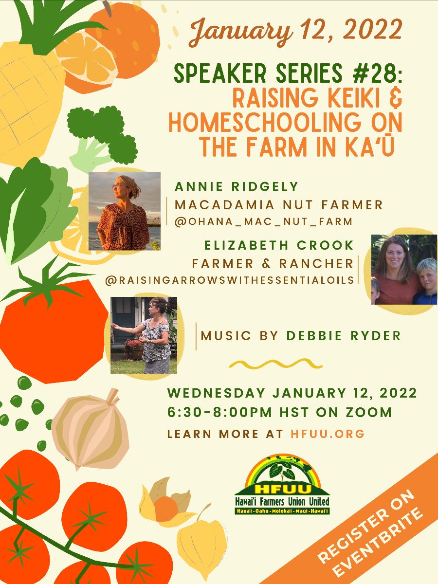 hfuuofficial's tweet photo. Join us TONIGHT: Raising Keiki &amp; Homeschooling on the Farm in Kaʻū 6pm HST - https://t.co/RVZnB36el5 https://t.co/4k0zTaj6uI