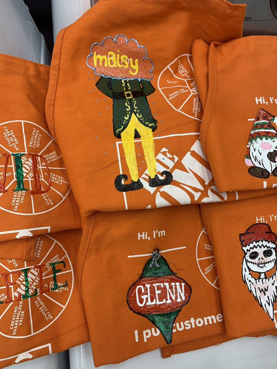 Christmas Aprons from last month!
