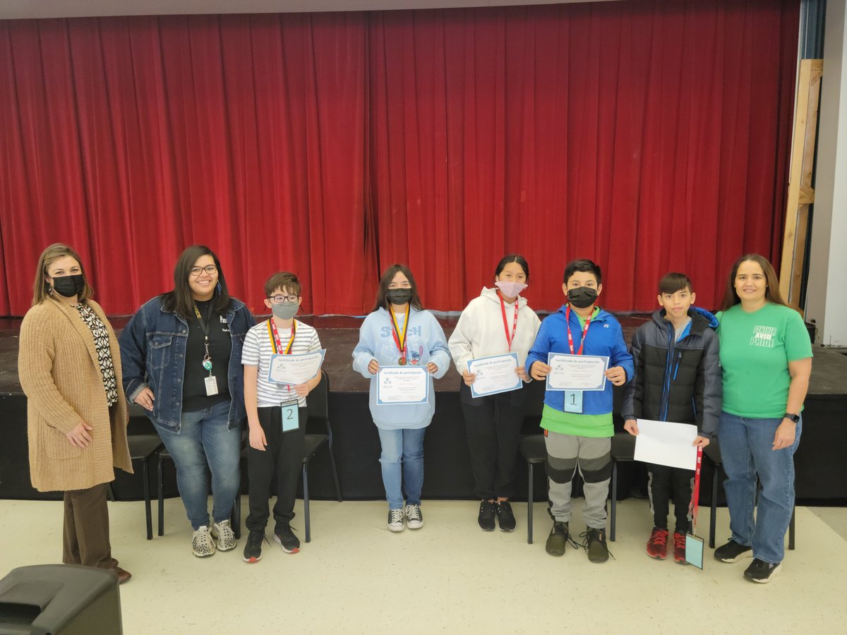 Fossil_Hill's tweet photo. Wow! Melanie Salgado-Garcia, just won FHMS's 1st Spanish Spelling Bee! She will be representing FHMS at the KISD Spanish Spelling Bee! Congratulation to our 1st runner-up Gael Garcia &amp; all of our participants for making our 1st Spanish Spelling Bee a huge success! #celebrateKISD https://t.co/HbRFoYWmpr