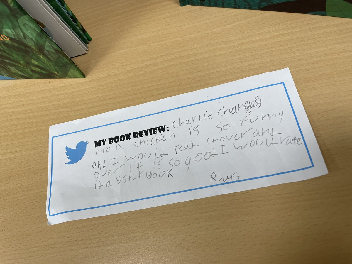 primaryteachew's tweet photo. Some more fab #TweetSheet reviews from my class! Today they’re for @J_C_Pearson, @mossmontmomery, @stubbleagent & @andrewpettie 📚 https://t.co/4OHDt735O0