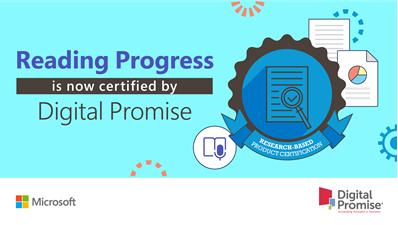 mtholfsen's tweet photo. Honored &amp; excited for Reading Progress in #MicrosoftTeams to be awarded a "Research-Based Design Product Certification" 🎖️from @DigitalPromise!

Based on the science &amp; research that supports the product design.

👉 https://t.co/msiXZHh2OW

#edtech #MIEExpert #MicrosoftEDU https://t.co/msEqPa5N6a