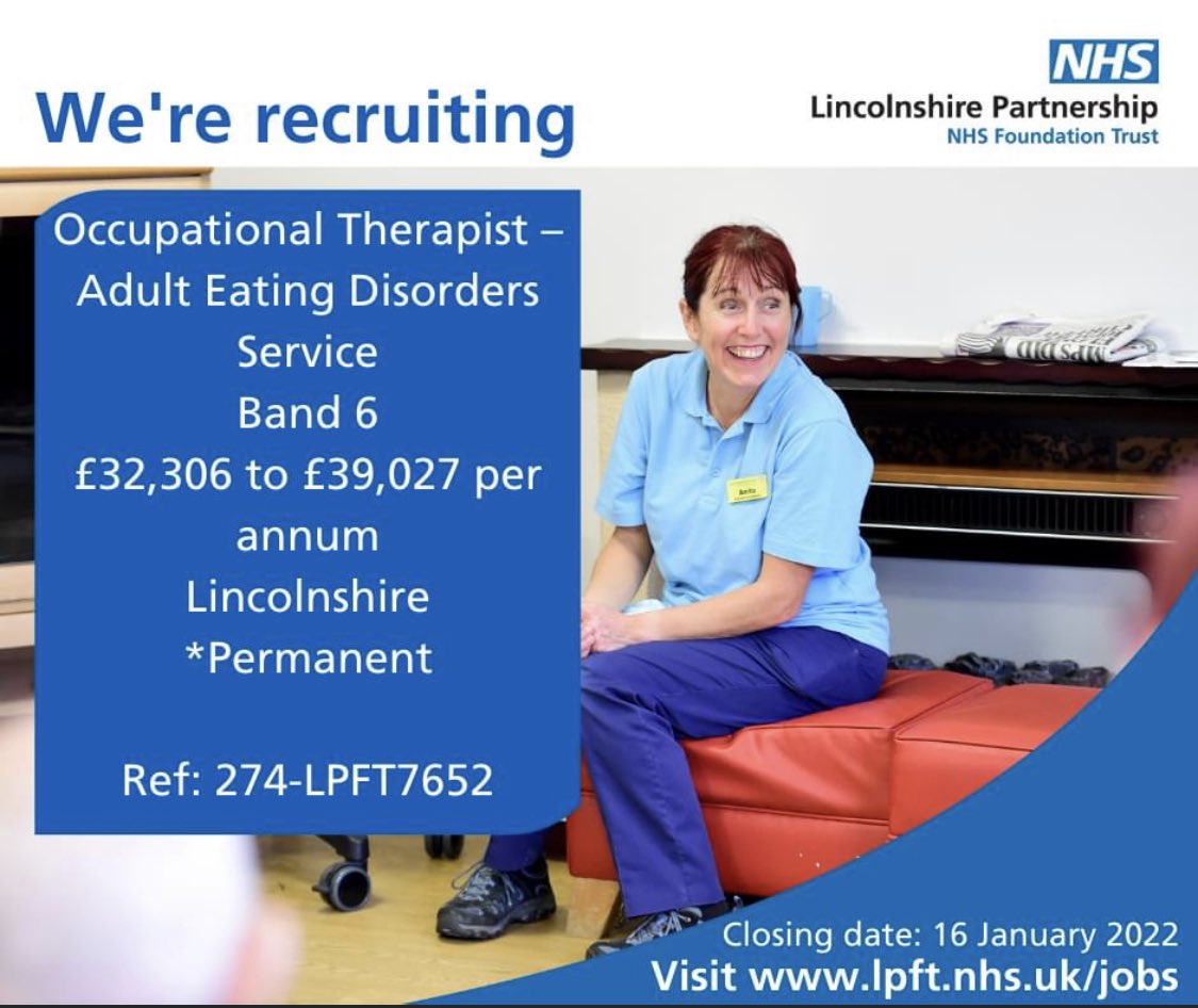 Polly B (@pollylpft) on Twitter photo Occupational Therapist Band 6 opportunity in this specialist clinical area ….. closing date 16th Jan jobs.nhs.uk/xi/vacancy/916… #RCOT <a href="/LincsAHPs/">Lincolnshire AHPs</a> Occupational Therapist Band 6 opportunity in this specialist clinical area ….. closing date 16th Jan jobs.nhs.uk/xi/vacancy/916… #RCOT <a href="/LincsAHPs/">Lincolnshire AHPs</a>