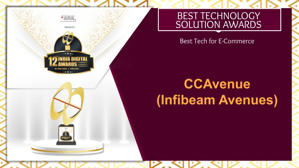 IAMAIForum's tweet photo. Let's award those creative minds who address our concerns with their effective solutions in the Best Technology Solution Awards category. The shining trophy for 'Best Tech for E-Commerce' goes to @CCAvenue (Infibeam Avenues)
Heartfelt Congratulations to you!
#12IDA #awards https://t.co/P5ZDDqKqXw