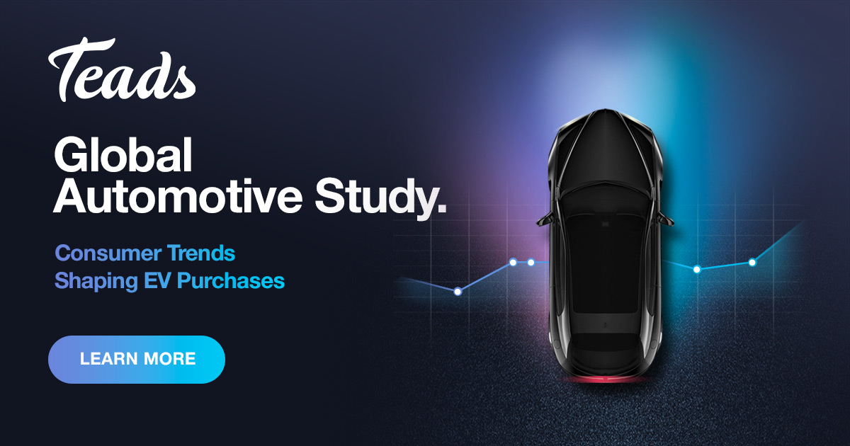 We are excited to announce the launch of our Global Automotive study, which focuses on consumer trends shaping Electric Vehicle (EV) purchases 🚘

Download our study to find out more 👉 hubs.li/Q011-_4N0 

#Automotive #ElectricVehicles #Teads